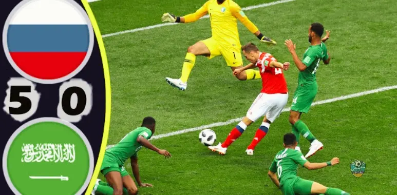 ملخص مبارة روسيا 5-0 السعودية كأس العالم روسيا 2018