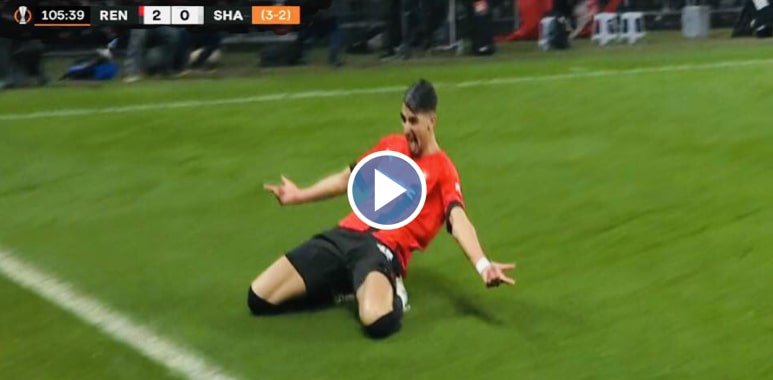 فيديو هدف الدولي المغربي إبراهيم صلاح يسجل أول أهدافه مع ناديه الجديد رين