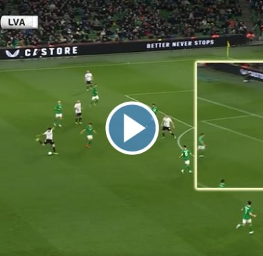فيديو هدف خيالي من مباراة إيرلندا ولاتفيا