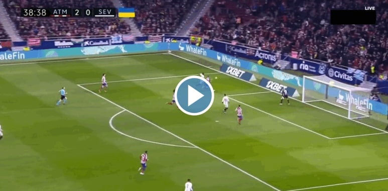 فيديو هدف رائع ليوسف النصيري أمام أتلتيكو مدريد