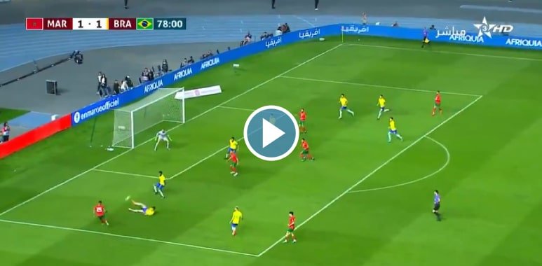 فيديو هدف فوز المغرب على البرازيل