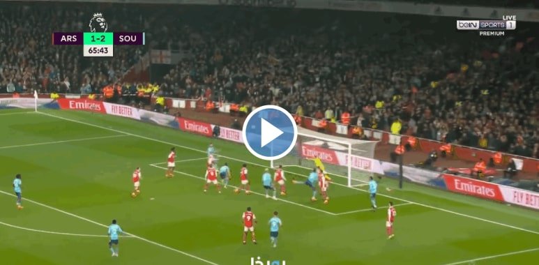 فيديو هدف ساوثهامبتون الثالث أمام ارسنال الدوري الإنجليزي