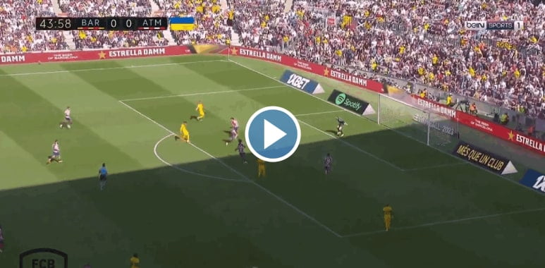 فيديو هدف فوز برشلونة على أتليتكو مدريد في الدوري الإسباني