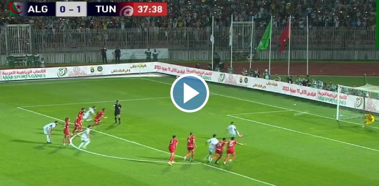 فيديو هدف التعادل للمنتخب الجزائري أمام تونس