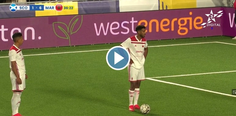 فيديو المنتخب المغربي يسحق منتخب اسكتلندا بنتيجة 7-2