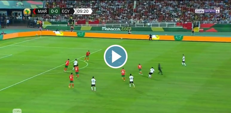 فيديو هدف تقدم المنتخب المصري أمام المغرب