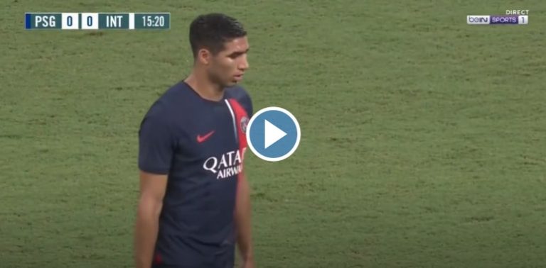 بالفيديو تحركات أشرف حكيمي أمام إنتر ميلان