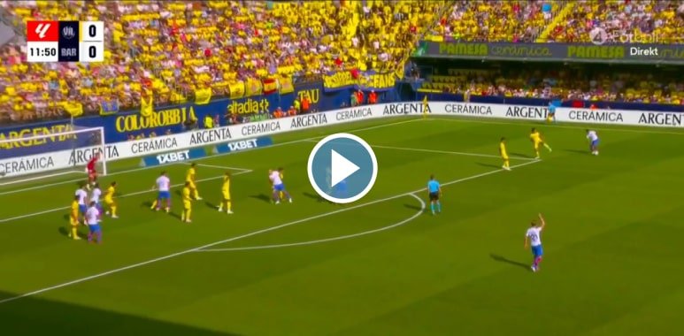 فيديو اسيست رائع للامين يامال في هدف برشلونة الأول