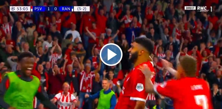 فيديو الصيباري يقود بي إس في آيندهوفن إلى التأهل لدوري أبطال أوروبا