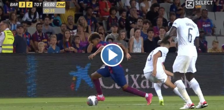 فيديو لامين يامال يتلاعب بسيرخيو ريغيلون