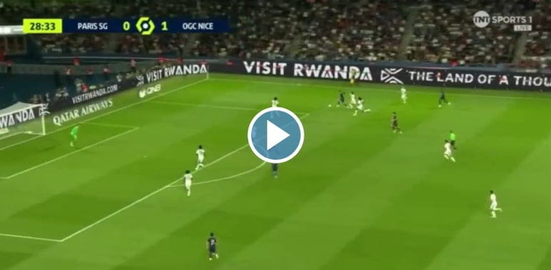 فيديو اسيست رائع لحكيمي في هدف تعادل باريس سان جيرمان