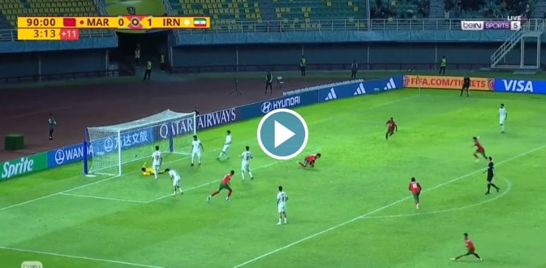 فيديو هدف التعادل للمنتخب المغربي أمام إيران