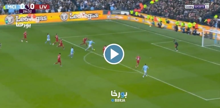 فيديو هدف تقدم مانشستر سيتي أمام ليفربول