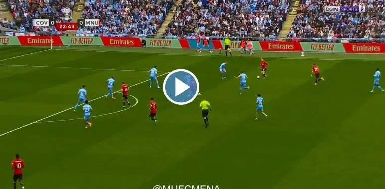 فيديو هدف تقدم مانشستر يونايتد أمام كوفنتري سيتي