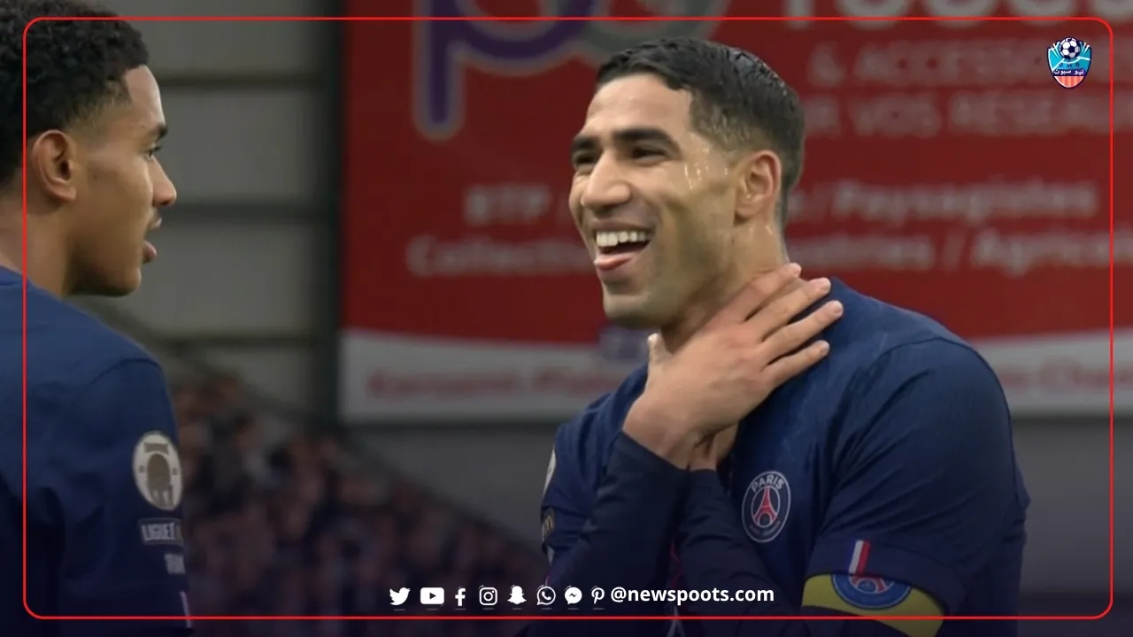 هدف أشرف حكيمي أمام بريست في الدوري الفرنسي