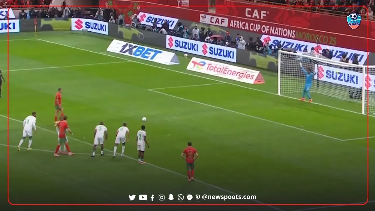 فيديو ضربة جزاء سفيان الرحيمي الضائعة أمام جزر القمر كأس أمم أفريقيا
