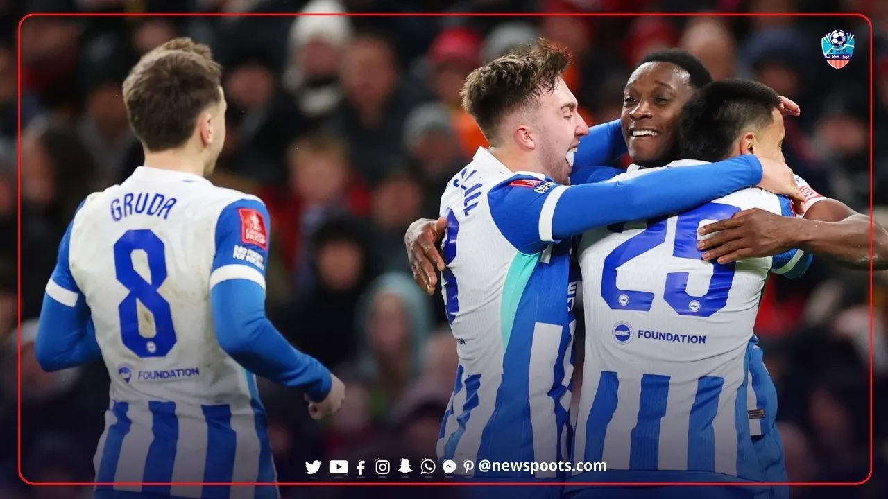 مانشستر يونايتد ضد برايتون: سقوط مدوٍ ومثير للشياطين الحمر 1-2 في كأس الاتحاد